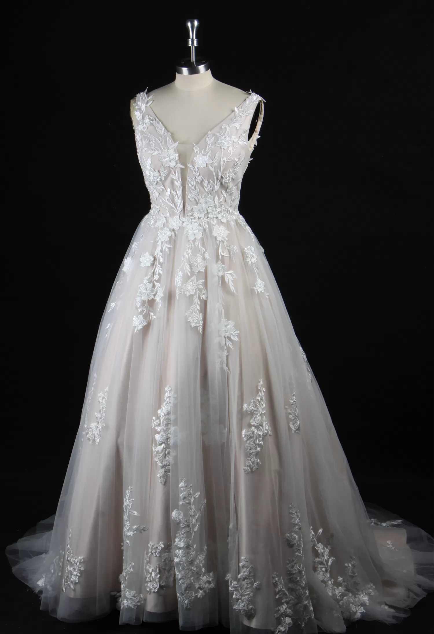 Floral Lace A-line Bridal Ballgown