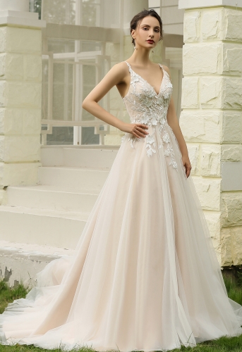 Princess Ballgown with Floral Lace and Sparkle