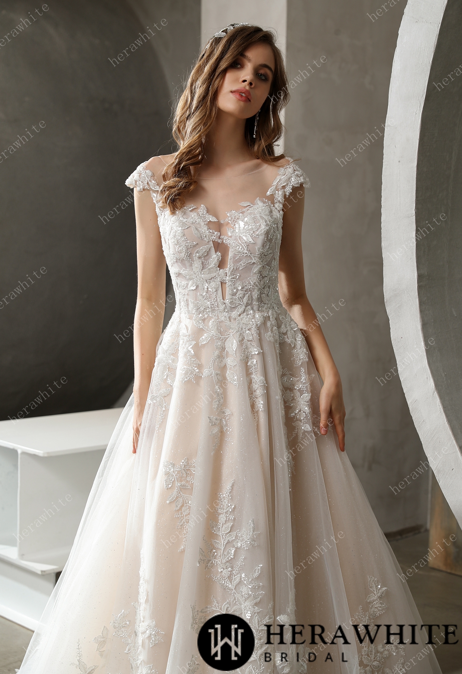 chinese dress ladies Formal Dress: 27470. Long Formal Dress, Illusion Neckline, Flowy